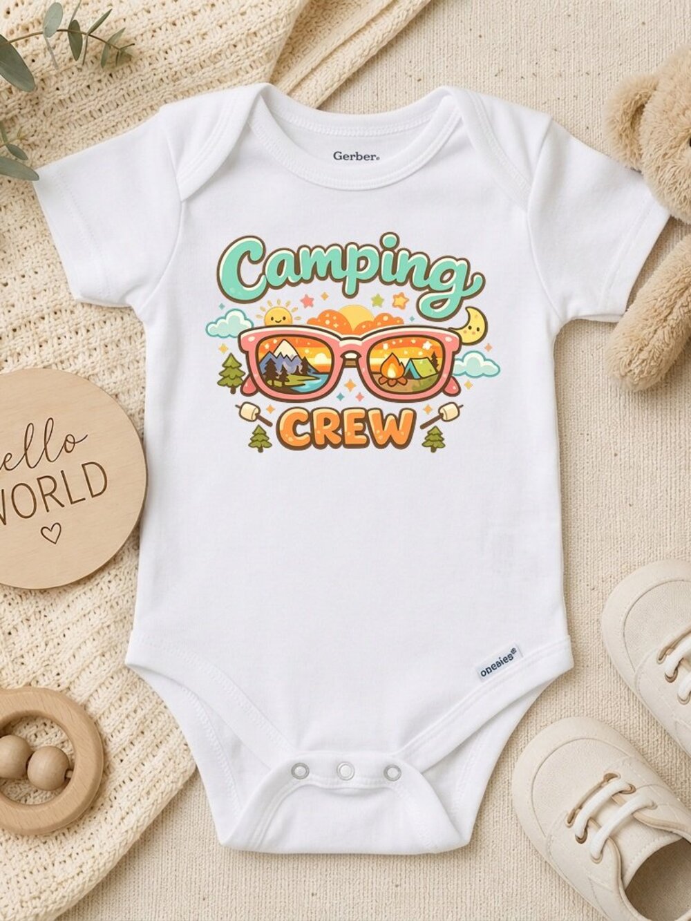 Camping Crew Baby Bodysuit Gift ONESIE®